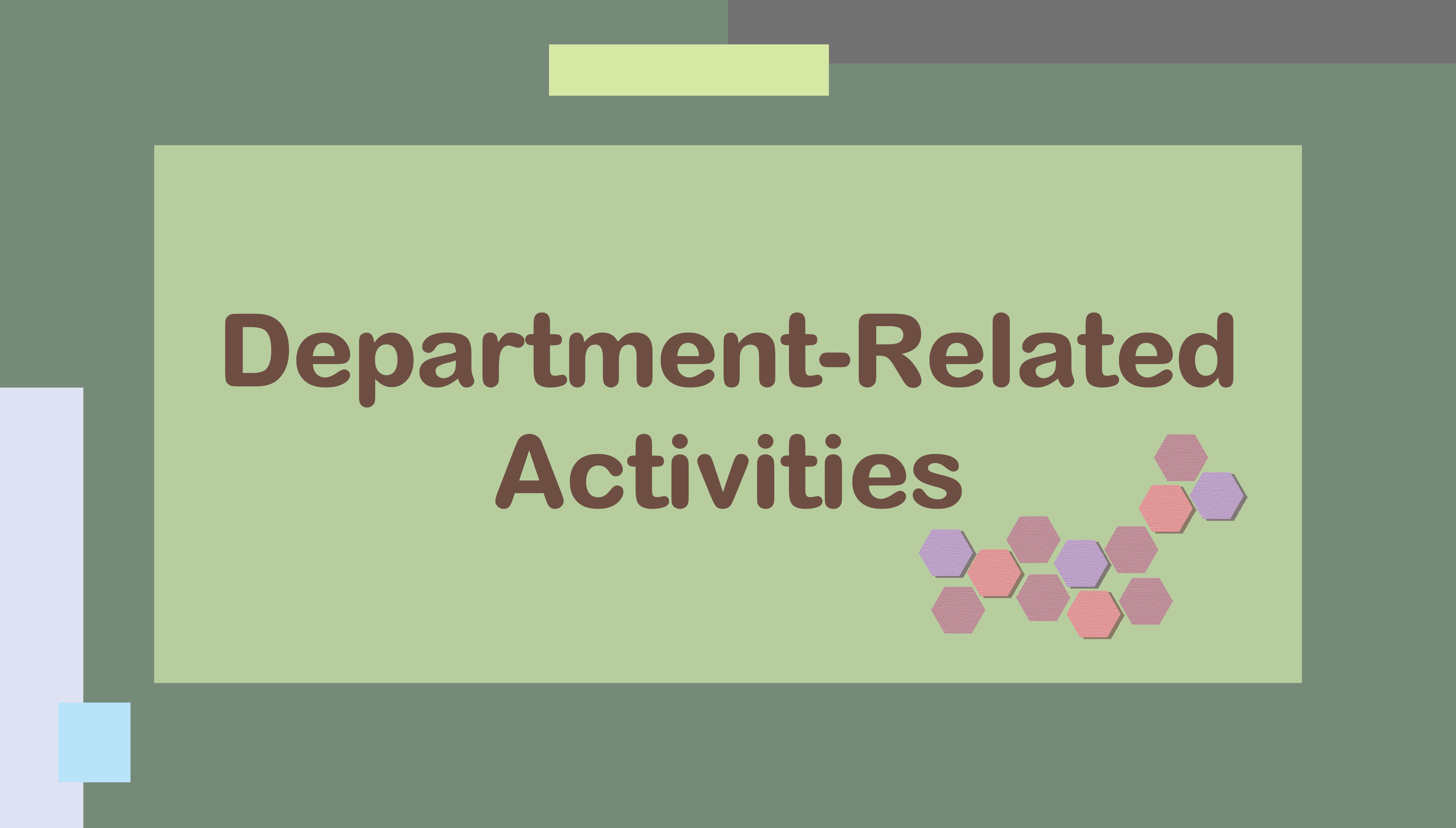 Department-Related Activities